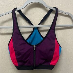 Victoria Secret Sport Knockout Front Zip Sport Bra Sz 34 C
